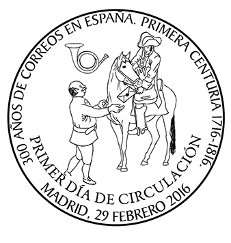 Matasellos 2016 300 años de Correos